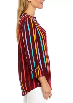 Brand new 😀 Kim Rogers® 👩 Women's 3/4 Sleeve Henley Top ✨ -Kim Rogers® Shop Belk 1077