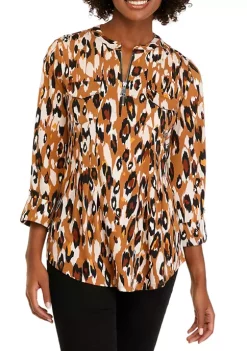 Best reviews of 💯 Kim Rogers® 👩 Women's 3/4 Sleeve Zip Neck Top ⌛