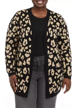 Outlet 💯 Kim Rogers® Plus Size Long Sleeve Jacquard Cardigan 👍 -Kim Rogers® Shop Belk 1109