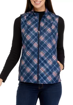 Wholesale 🧨 Kim Rogers® 👩 Women's Quilted Printed Ribbed Vest 🎁 -Kim Rogers® Shop Belk 111