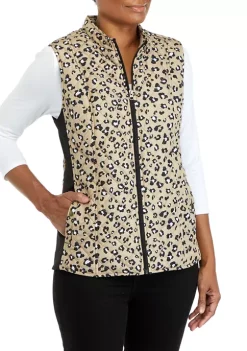 Wholesale 🧨 Kim Rogers® 👩 Women's Quilted Printed Ribbed Vest 🎁 -Kim Rogers® Shop Belk 112