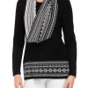 Promo 🎉 Kim Rogers® Petite Long Sleeve Sweater with Printed Scarf ❤️ -Kim Rogers® Shop Belk 1132