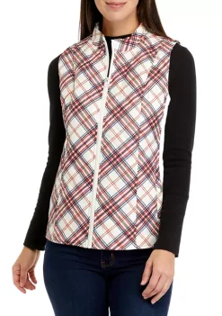 Wholesale 🧨 Kim Rogers® 👩 Women's Quilted Printed Ribbed Vest 🎁 -Kim Rogers® Shop Belk 114