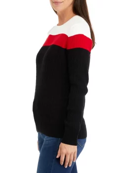 Deals ✔️ Kim Rogers® 👩 Women's Long Sleeve Cable Crew Neck Sweater 🎉 -Kim Rogers® Shop Belk 1167
