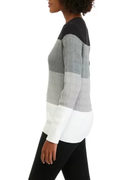 New 🎉 Kim Rogers® Petite Color Block Stripe Sweater 🤩 -Kim Rogers® Shop Belk 1171