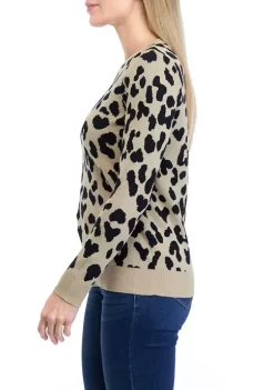 Brand new ✔️ Kim Rogers® Petite Long Sleeve Jacquard Crew Neck Sweater 🤩 -Kim Rogers® Shop Belk 1185