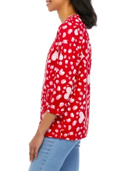 Best deal ⌛ Kim Rogers® 👩 Women's Perfectly Soft 3/4 Sleeve Crew Neck Top 🛒 -Kim Rogers® Shop Belk 1285