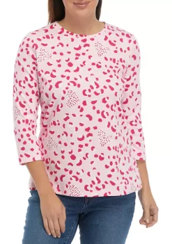Best deal ⌛ Kim Rogers® 👩 Women's Perfectly Soft 3/4 Sleeve Crew Neck Top 🛒 -Kim Rogers® Shop Belk 1287