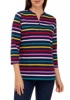Budget 😍 Kim Rogers® 👩 Women's Henley Yarn Dyed 👚 Shirt 🧨 -Kim Rogers® Shop Belk 1295