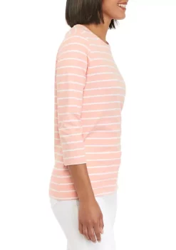 Discount 🎁 Kim Rogers® 👩 Women's 3/4 Sleeve Crew Neck T-Shirt 🧨 -Kim Rogers® Shop Belk 1300