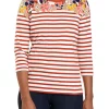 New 🌟 Kim Rogers® Petite 3/4 Sleeve Stripe Bumble Bee T-Shirt 👏 -Kim Rogers® Shop Belk 1333