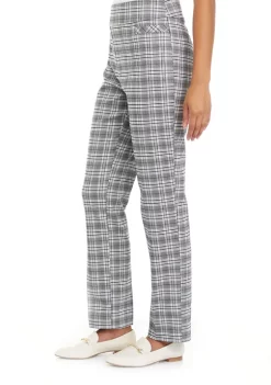 Best deal 🥰 Kim Rogers® 👩 Women's Plaid Print Average Length Pants 👍 -Kim Rogers® Shop Belk 1359
