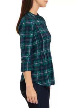 Best deal 💯 Kim Rogers® 👩 Women's 3/4 Sleeve Henley Hacci Top 🔥 -Kim Rogers® Shop Belk 1363