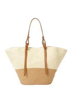 Wholesale 🎉 Kim Rogers® Color Block Straw Tote 🤩