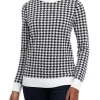 Coupon 🌟 Kim Rogers® Petite Long Sleeve Crew Neck Jacquard Sweater 🤩 -Kim Rogers® Shop Belk 1401