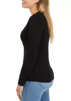 Brand new ⭐ Kim Rogers® Petite Long Sleeve Cable Knit Crew Neck Sweater ⌛ -Kim Rogers® Shop Belk 143