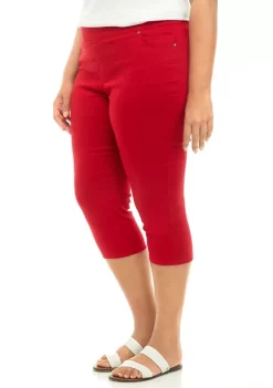 New 🔥 Kim Rogers® Plus Size Cotton Blend Capris ⌛ -Kim Rogers® Shop Belk 1462