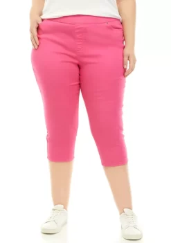 New 🔥 Kim Rogers® Plus Size Cotton Blend Capris ⌛ -Kim Rogers® Shop Belk 1464