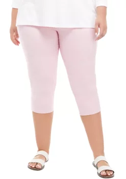 New 🔥 Kim Rogers® Plus Size Cotton Blend Capris ⌛ -Kim Rogers® Shop Belk 1466
