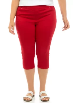 New 🔥 Kim Rogers® Plus Size Cotton Blend Capris ⌛ -Kim Rogers® Shop Belk 1467