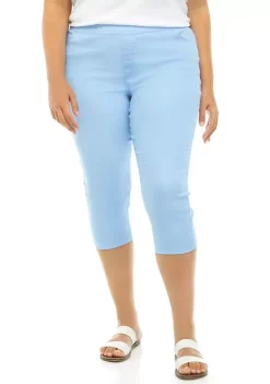 New 🔥 Kim Rogers® Plus Size Cotton Blend Capris ⌛ -Kim Rogers® Shop Belk 1468