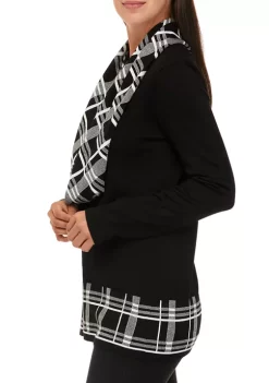 Best Pirce ✨ Kim Rogers® 👩 Women's Long Sleeve Sweater with Printed Scarf 😀 -Kim Rogers® Shop Belk 153