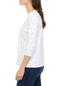 Best deal ✨ Kim Rogers® Petite Perfectly Soft 3/4 Sleeve Crew Neck T-Shirt ⌛ -Kim Rogers® Shop Belk 1564