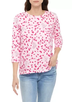 Best deal ✨ Kim Rogers® Petite Perfectly Soft 3/4 Sleeve Crew Neck T-Shirt ⌛ -Kim Rogers® Shop Belk 1565