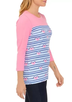 Budget 🔔 Kim Rogers® Petite 3/4 Sleeve Graphic T-Shirt 🥰 -Kim Rogers® Shop Belk 1582