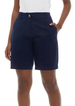 Deals 🛒 Kim Rogers® 👩 Women's Solid Twill Shorts ⭐