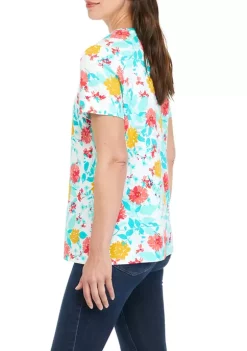 Deals 😀 Kim Rogers® 👩 Women's Short Sleeve Striped T-Shirt 🔔 -Kim Rogers® Shop Belk 1605