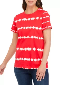 Deals 😀 Kim Rogers® 👩 Women's Short Sleeve Striped T-Shirt 🔔 -Kim Rogers® Shop Belk 1609