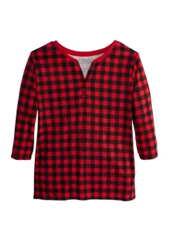 Coupon 🛒 Kim Rogers® Plus Size Henley Print Top 🛒 -Kim Rogers® Shop Belk 1623