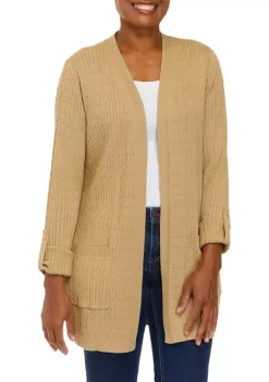 Outlet 🔔 Kim Rogers® 👩 Women's Long Sleeve Button Trim Cardigan ✨ -Kim Rogers® Shop Belk 1628