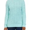 Best deal 🥰 Kim Rogers® 👩 Women's Long Sleeve Cable Crew Neck Space Dye Sweater 👍 -Kim Rogers® Shop Belk 1643