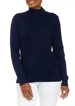 Deals 😀 Kim Rogers® 👩 Women's Long Sleeve Turtleneck Cable Knit Sweater 🧨 -Kim Rogers® Shop Belk 1654