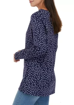 Cheap 🥰 Kim Rogers® 👩 Women's Long Sleeve Tunic Core Print 👕 Shirt 😍 -Kim Rogers® Shop Belk 1681