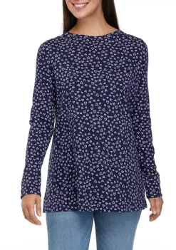 Cheap 🥰 Kim Rogers® 👩 Women's Long Sleeve Tunic Core Print 👕 Shirt 😍 -Kim Rogers® Shop Belk 1682