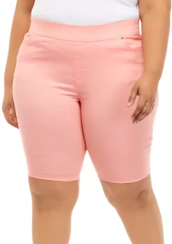 Cheapest 🌟 Kim Rogers® Plus Size Cotton Elastic Bermuda Shorts 🔥 -Kim Rogers® Shop Belk 1706