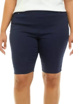 Hot Sale 😉 Kim Rogers® Plus Size Cotton Bermuda Shorts 🛒 -Kim Rogers® Shop Belk 1767