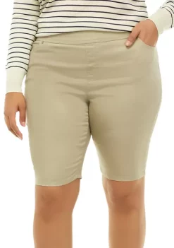 Hot Sale 😉 Kim Rogers® Plus Size Cotton Bermuda Shorts 🛒 -Kim Rogers® Shop Belk 1768