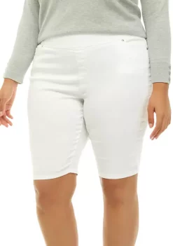 Hot Sale 😉 Kim Rogers® Plus Size Cotton Bermuda Shorts 🛒 -Kim Rogers® Shop Belk 1769