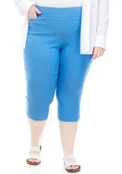 Wholesale 😍 Kim Rogers® Plus Size Solid Millennium Capris ❤️ -Kim Rogers® Shop Belk 1824