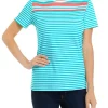 Promo 👍 Kim Rogers® 👩 Women's Short Sleeve Crew Neck Placement Print Top 🔥 -Kim Rogers® Shop Belk 1852
