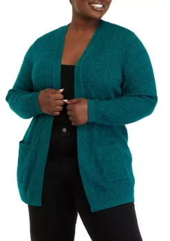 Top 10 🎉 Kim Rogers® Plus Size Long Sleeve Pocketed Marble Cardigan 🤩