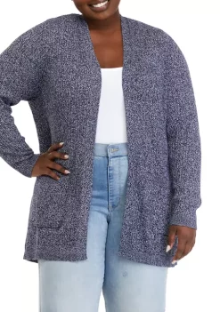 Top 10 🎉 Kim Rogers® Plus Size Long Sleeve Pocketed Marble Cardigan 🤩 -Kim Rogers® Shop Belk 191