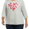 Wholesale 🥰 Kim Rogers® Plus Size 3/4 Sleeve Placed Graphic T-Shirt 😀 -Kim Rogers® Shop Belk 1922