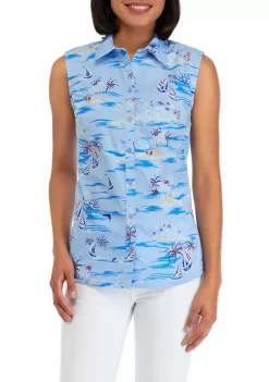 Outlet ❤️ Kim Rogers® Petite Sleeveless Knit to Fit 👕 Shirt 🔔 -Kim Rogers® Shop Belk 1932