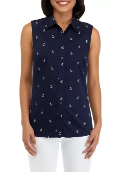 Outlet ❤️ Kim Rogers® Petite Sleeveless Knit to Fit 👕 Shirt 🔔 -Kim Rogers® Shop Belk 1933