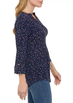Cheapest ✔️ Kim Rogers® 👩 Women's 3/4 Henley Top 🛒 -Kim Rogers® Shop Belk 1945